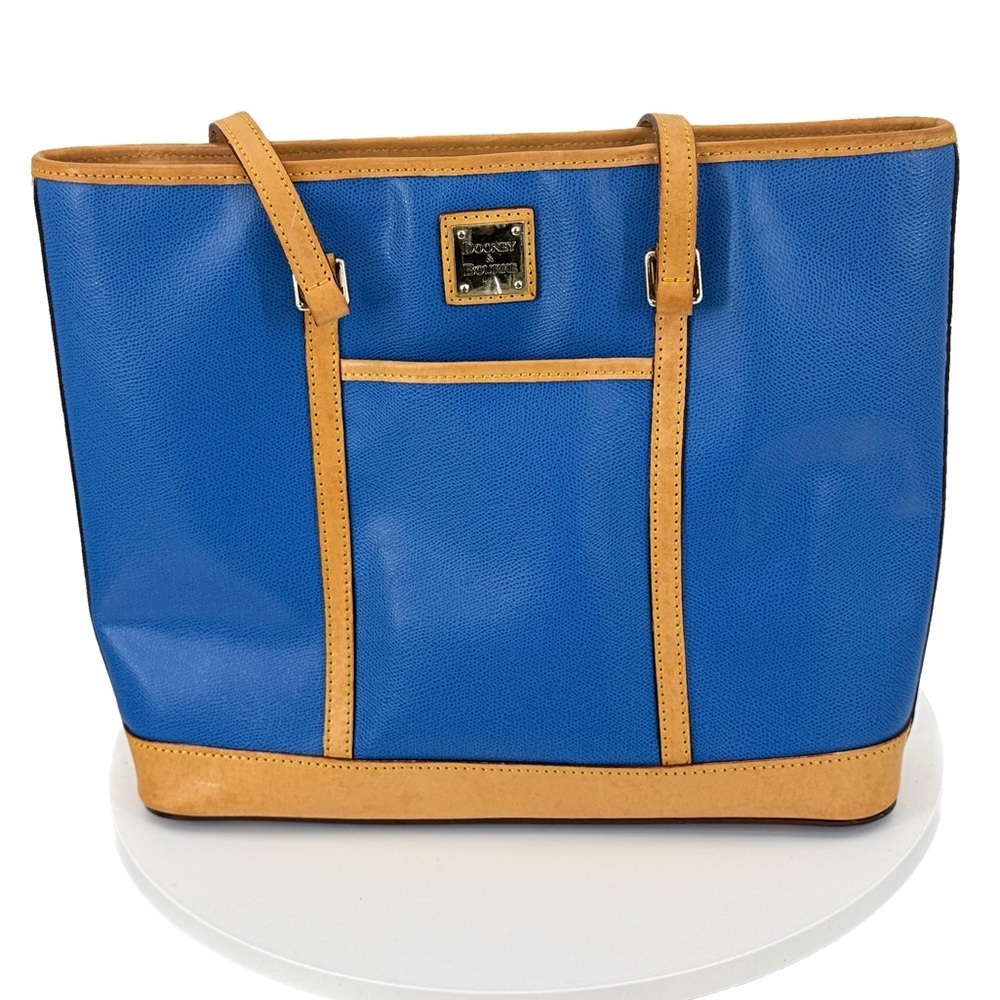 Dooney & Bourke Whitney Blue and Tan Classic Tote